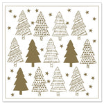 MINI Greeting Card (Christmas) - Christmas Tree Pattern GOLD