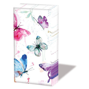 Mouchoirs de Poche - Collection Papillon BLANC