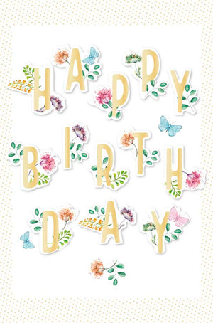 Greeting Card (Birthday) - 3D Floral Birthday