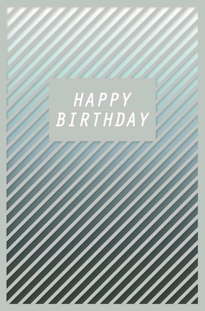Greeting Card (Birthday) - Birthday Stripes