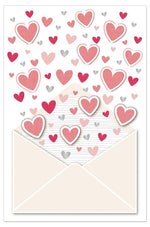 Carte de Voeux (Amour) - Enveloppe 3D avec Coeurs