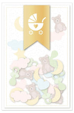 Greeting Card (Baby) - 3D Teddy Bear Confetti