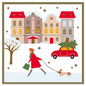MINI Greeting Card (Christmas) - Winter Scene