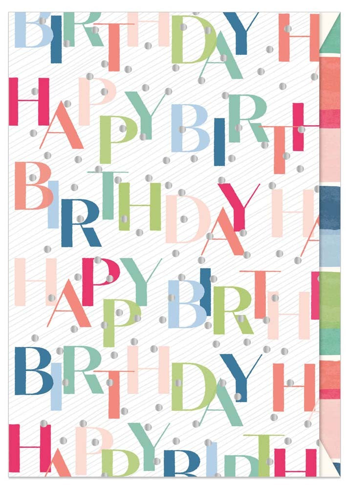 Carte de vœux (anniversaire) – Anniversaire amusant et coloré avec des pois.