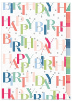 Carte de vœux (anniversaire) – Anniversaire amusant et coloré avec des pois.