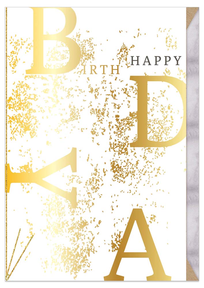 Greeting Card (Birthday) - Gold Dust Birthday