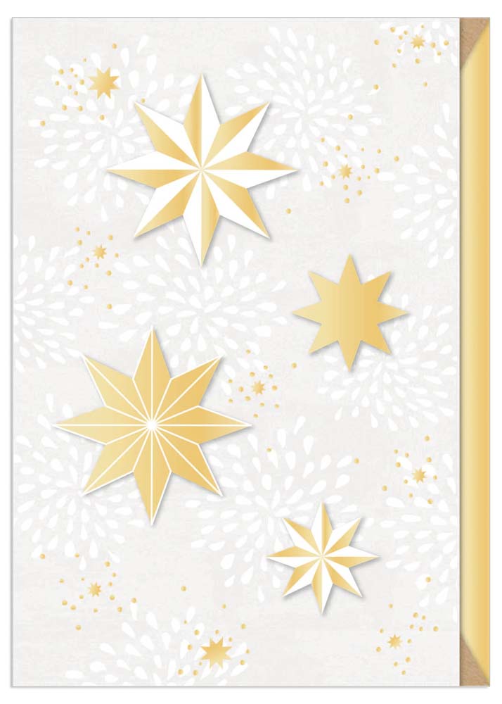 Greeting Card (Christmas) - 3D Starbursts