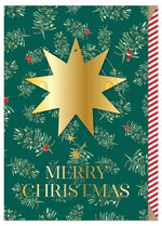 Greeting Card (Christmas) - Gold Star Merry Christmas