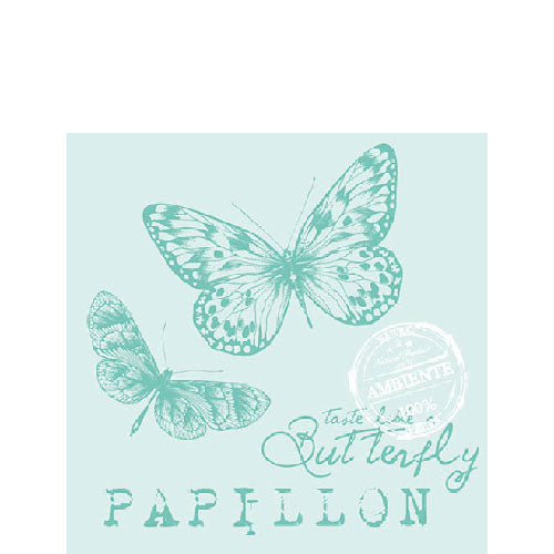 
                
                    Load image into Gallery viewer, Cocktail Napkin - PAPILLON AQUA
                
            