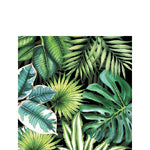 Cocktail Napkin - Tropical Leaves BLACK