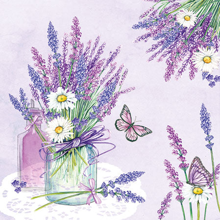 
                
                    Load image into Gallery viewer, Cocktail Napkin - Lavender Jar LILAC
                
            