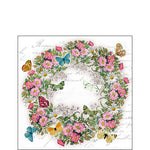 Cocktail Napkin - Wreath Of Flowers