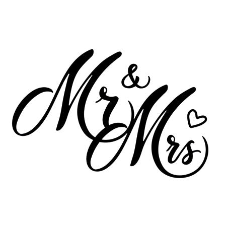 Cocktail Napkin - Mr and Mrs BLACK