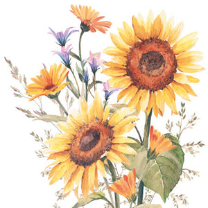 Cocktail Napkin - Sunflowers