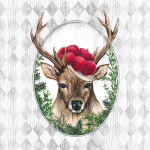 Cocktail Napkin - Deer In Frame