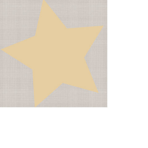 Cocktail Napkin - Large Star GOLD on TAUPE
