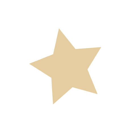 Lunch Napkin - Gold Large Star on WHITE
