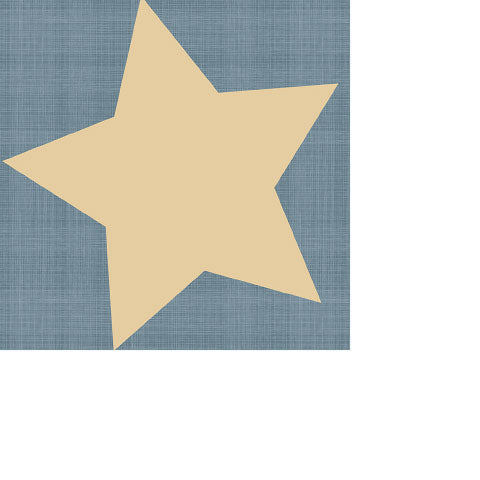 Cocktail Napkin - Large Star GOLD on DARK BLUE