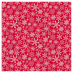 Lunch Napkin - Snowflakes All Over RED