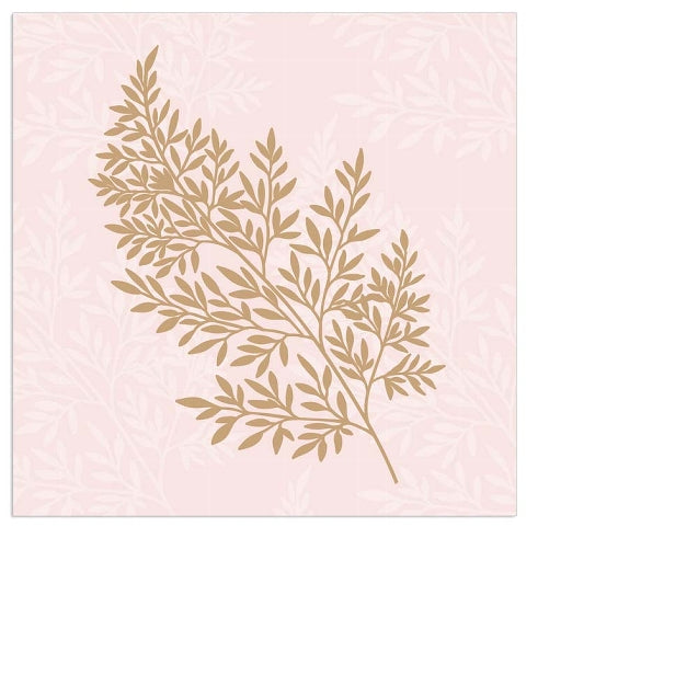 Cocktail Napkin - Fern Leaf PINK