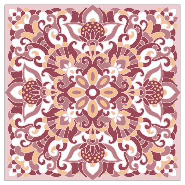 Lunch Napkin - Beautiful Tile BURGUNDY