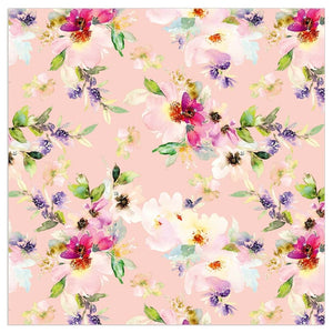 Lunch Napkin - Spring Floral Art PINK