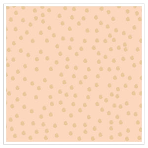 Lunch Napkin - Gold Dots on PEACH