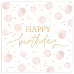 Lunch Napkin - Happy Birthday Dots PINK