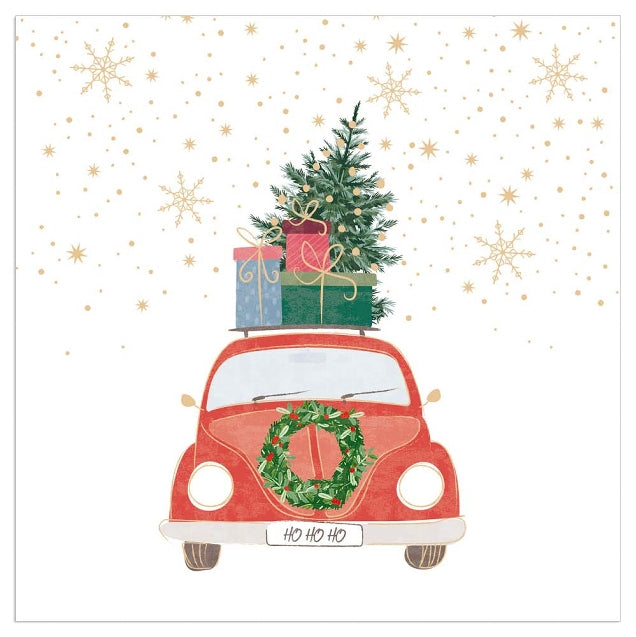 
                
                    Load image into Gallery viewer, Lunch Napkin - Christmas Car
                
            
