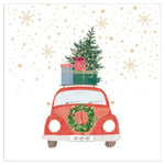 Serviette à déjeuner - Voiture de Noël