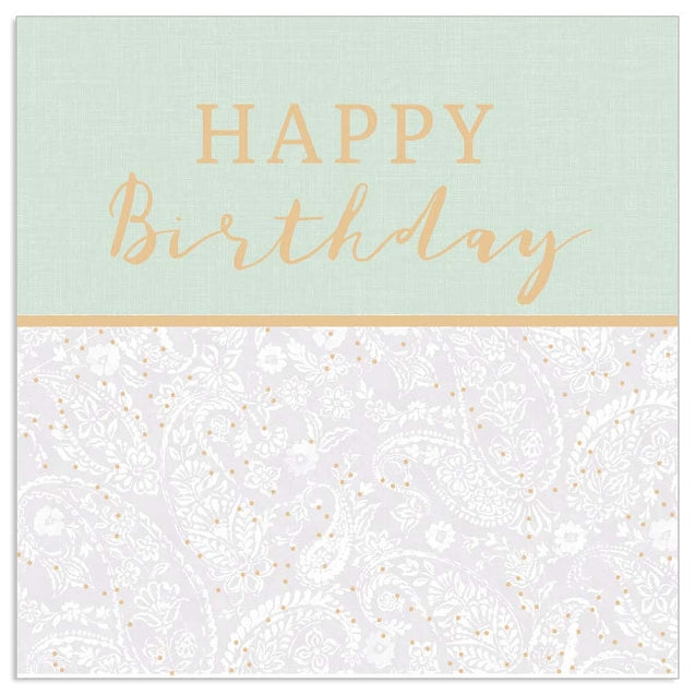 
                
                    Load image into Gallery viewer, Lunch Napkin - Happy Birthday Floral Pattern GREEN
                
            