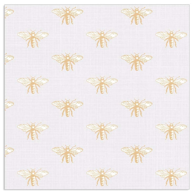 Serviette à Lunch - Motif Abeilles LILAS