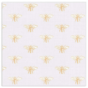 Serviette à Lunch - Motif Abeilles LILAS