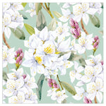 Lunch Napkin - Spring Flowers GREEN