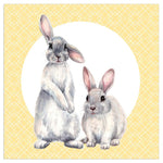 Lunch Napkin - Cute Bunnies YELLOW