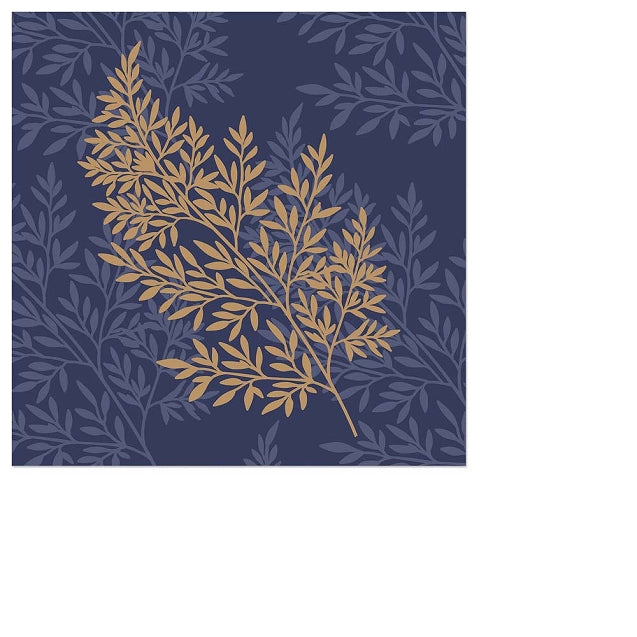 
                
                    Load image into Gallery viewer, Cocktail Napkin - Fern Leaf NAVY
                
            