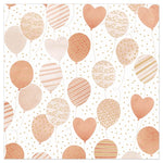 Lunch Napkin - Fun Birthday Balloons PEACH