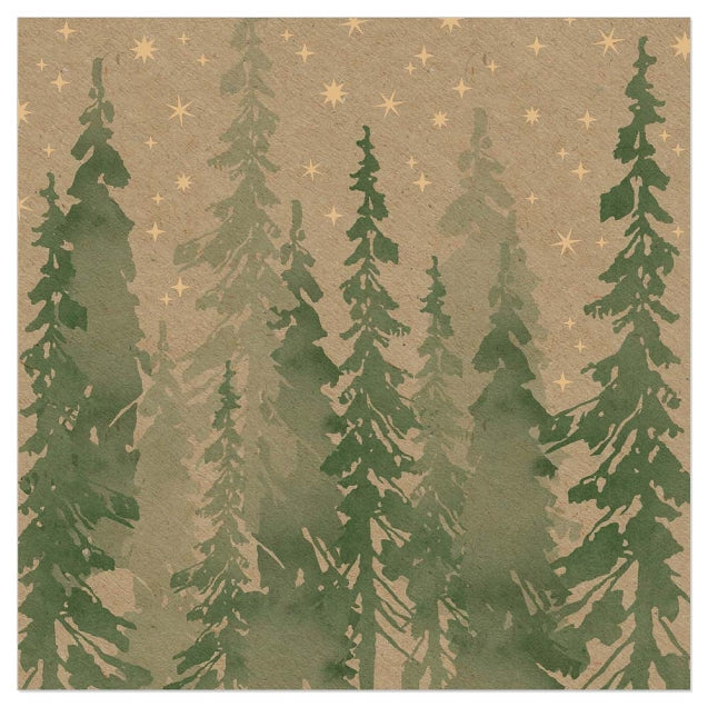 Lunch Napkin - Painted Winter Forest (ORGANICS)