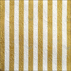 Lunch Napkin - Elegance Stripes GOLD/WHITE