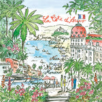 Serviette Déjeuner - Côte D'Azur