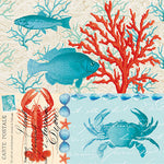 Lunch Napkin - Water World CREAM