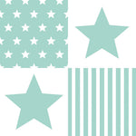 Lunch Napkin - Star Stripes AQUA