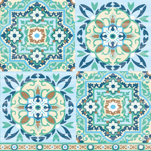 Lunch Napkin - Tiles GREEN