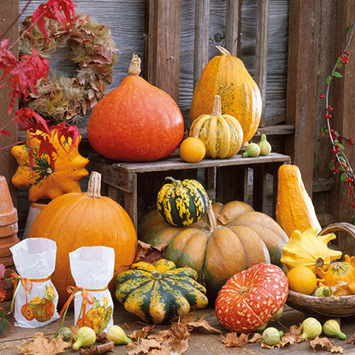 Serviette de table - Image de citrouilles