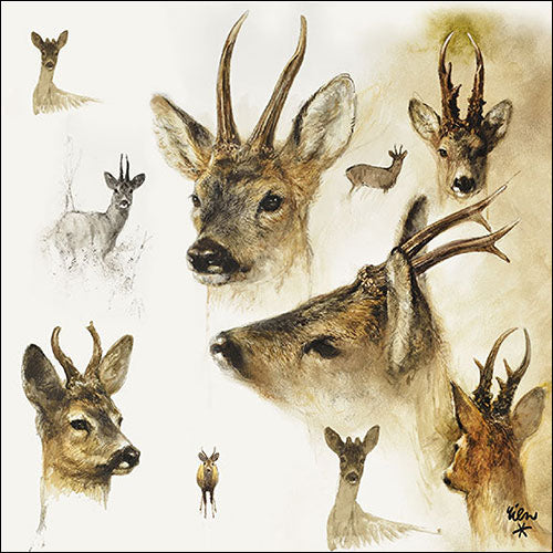 Lunch Napkin - Portraits Of Deer