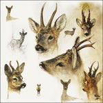 Serviette Déjeuner - Portraits De Cerfs