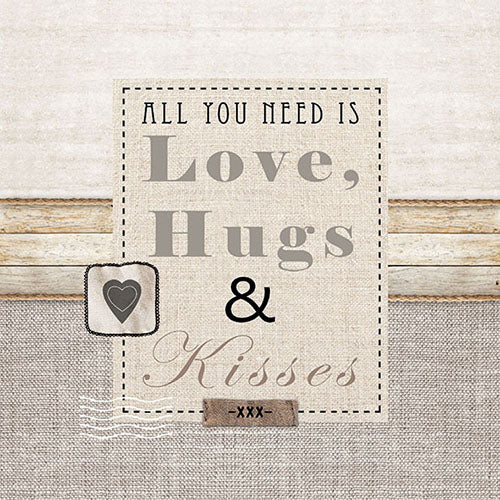 
                
                    Load image into Gallery viewer, Lunch Napkin - Love,Hugs and Kisses
                
            