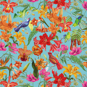 Serviette de table - Paradise Birds PETROL