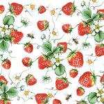 Serviette à Déjeuner - Fraises All Over BLANC