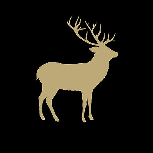 Lunch Napkin - Deer Contour BLACK/GOLD